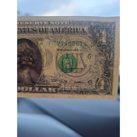 Santa Claus $1 Dollar Bill 2003 Real U.S. One Dollar Bill Money - Picture 12 of 16